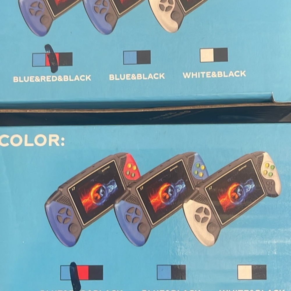 Handheld Gaming Console - Blue, Red, Black over 500 classic games . TV PLUG IN!